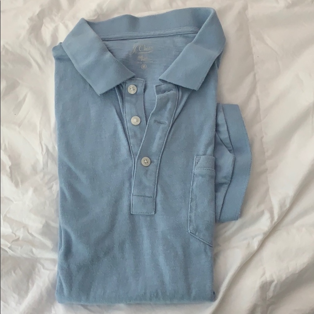 J. Crew short sleeve polo knit shirt GUC size M!